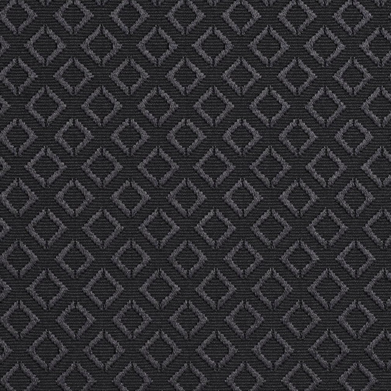 Black Diamond Small Scale Geometric Matelasse Woven Pattern Upholstery Fabric by The Yard - SKU: Collier Black